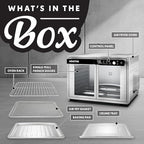 Gourmia French Door Digital Air Fryer Oven - XL 37QT Capacity, 12 Presets, FryForce 360° Tech, Dehydrate, Proof, Slow Cook, Fits 13” Pizza, 1700W, Stainless Steel