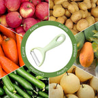 Apple Peeler:Pear Fruit Vegetable Peeler,Manual peeler for Peeling Apples, Pears, Cucumber;Garlic Carrot Potato Cheese Zester Grater, Essential Kitchen Tool(2-Pack) (light green)
