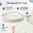 Portmeirion Sophie Conran Lavandula 11" Dinner Plate, Set of 4, Lavender Floral Pattern in Soft Purple-Green - Porcelain Plates for Garden Brunches, Spring Dinners, Weddings & Seasonal Entertaining