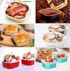 5oz/80pack Mini Cake Pans with Lids,LNYZQUS Foil Cupcake Cups Small Brownie Baking Tins,Square Disposable Ramekins Mini Cheesecake Containers Muffin Holders-White