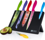 Chef’s Vision Magnetic Knife Block - Black - Stylish Kitchen Magnetic Knife Holder - Elegant Free Standing Knife Display - Ideal for Colorful Knives - Sleek Kitchen Décor - Knife Block without knives