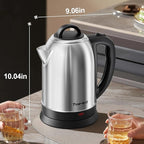 Topwit 2.5L Large Electric Kettle, BPA Free Stainless Steel Water Boiler & Heater, Fast Boil Electric Tea Kettle, Hot Water Kettle Electric with Auto Shut-Off & Boil-Dry Protection for Family
