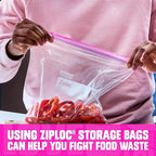 Ziploc Gallon Food Storage Bags, 140ct Total, Stand-Up Bottom, Easy to Fill, 30 Count (Pack of 4) (Packaging May Vary)
