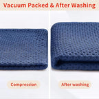 Homaxy 100% Cotton Waffle Weave Kitchen Dish Towels, Ultra Soft Absorbent Quick Drying Cleaning Towel, 13 x 28 Inches, 6-Pack, Navy Blue