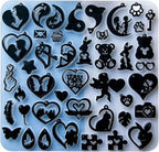 Keychain Resin Molds Silicone with Hole, 43pcs UV Resin Jewelry Mold, Epoxy Resin Molds for Keychain Pendant Jewelry Making Molds for Epoxy Resin Earring Mold, Earrings, Necklace