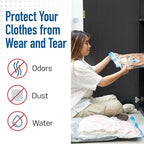 Spacesaver 3 Pack Jumbo Vacuum Storage Bags - 40" x 30 Heavy Duty Blanket Storage Bag with Pump - Space Saver for Clothes, Comforters, and Bedding - Compression Bags to Store Blankets for Travel