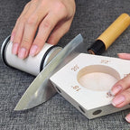 White Rolling Knife Sharpener, Professional Rolling Knife Sharpener Kit with 5 Magnetic Angle Offer 12/15/18/20/22° for Kitchen Knives (SET-A)
