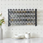 VEVOR Spice Rack Organizer for Cabinet, Spice Organizer with 36 Empty Spice Jars, Lids, Spice Labels, and Funnel Complete Set, Seasoning Organizer for Countertop, Kitchen, Pantry, Cupboard, 18x11 in