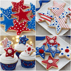Cake Mate Patriotic Decorating Kit – Red & Blue Decorating Sugar (2.25 oz), Red, White & Blue Sprinkles (1.75 oz), Red, White & Blue Cookie Icing (7 oz) – Cookie, Cake, Cupcake & Dessert Decorating
