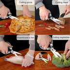 Kitchen Scissors 3 Pack - Replacement - Stainless Steel Cooking Shears for Cutting Meat, Food, Fish, Poultry Multipurpose Sharp Sissors for Dishwasher Safe, 8.3 Inch