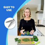 Jenaluca 5 Blade Herb Scissors - Cut & Chop Fresh Herbs & Leafy Greens - Salad Scissors - Stainless Steel Kitchen Shear Set with Cleaning Comb & Safety Cover - Kitchen Gadget - Green