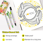 36 Colors Acrylic Paint Pens, Dual Tip Acrylic Paint Markers for Paper, Wood, Canvas, Stone, Rock Painting, Glass, Fabric, DIY, Ceramic, Art Supplies for Kids and Adults Drawing (Dot + Fine)