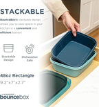 U Konserve Platinum Silicone Food Storage Bento Box Dual Seal Rectangle Container - Leak Proof, Shatter Proof, Dishwasher Safe, Plastic Free - 48oz (Night Harvest)
