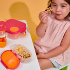 b.box Snack Box (2-pack) Reusable Snack Containers with Lids – Bento Box for Kids & Toddlers, Leakproof Lunch Box, BPA-Free and Dishwasher Safe Snack Container (S'shake + Indigo Rose, 1 3/4 Cup)