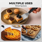 Small Spatula,Stainless Steel Spatula,Metal Spatula for Cooking with Heat Resistant Handle,Metal Spatulas for kitchen use for Pancakes、Lasagna、Brownies、Cake and Cookie