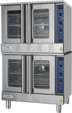 KoolMore 38 in. Full Size Double Commercial Liquid Propane Convection Oven 108,000 BTU With Stacking Kit in Stainless-Steel (KM-DCCO54-LP)