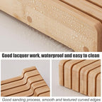 Bamboo Knife Block and In-Drawer Storage, Display Stand and Organizer, In-Drawer Knife Drawer Organizer(Knives Not Included)