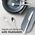 Essen Flatware Set for 6, 30-Piece Silverware Set, Premium 18/10 Stainless Steel Utensils with Mirror Finish, Modern Silverware for Daily Use, Hosting, or Housewarming Gifts