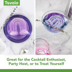 Tovolo Ice Cubes Mold Pack of 2 Large Craft Ice Molds for Whiskey Bourbon Cocktails, Easy Fill No Leak Silicone Ice Molds Gift for Him Stackable Dishwasher Safe BPA Free Heart Ice