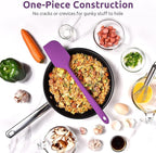 14in Extra Large Silicone Spatula: U-Taste 600ºF Heat Resistant Flexible Silicon Mixing Stirring Cooking Scraping Baking Bowl Scraper Seamless Spreader for Kitchen Nonstick Cookware (Purple)