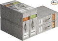 4Pack Sheet Organizers and Storage - King/Queen Size Sheet Storage Organizer with Window, Foldable & Dustproof Sheet Organizer for Linen Closet for Summer Blankets & Sheet Sets,Grey