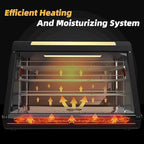 Whalefall 35" Countertop Food Warmer,3-Tier Food Warmer Display Commercial, Warm for Food Pizza Warmer w/ 3D Heating with Stainless Frame Sliding Glass Doors Pastry Display Case for Buffet Restaurant