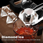 Clear Diamond Ice Cube Tray: Crystal Clear Ice Maker - Large Diamond Shape Ice Cube Maker for Whiskey Cocktails Bourbon
