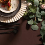 Gee Di Moda Rectangle Tablecloth - 60 x 126 Inch Chocolate Table Cloth for 8 Foot Rectangle Table - Heavy Duty Washable Fabric - for 8 Ft Buffet Table, Holiday Party, Dinner, Wedding & Baby Shower