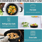 P&P CHEF 4/6/ 8 Inch Cake Pan Set of 3, Non-Stick Round Cake Pans Tins for Tier Smash Cakes, Baking Pans Set & Essential Bakeware, Stainless Steel Core & Leak-Proof