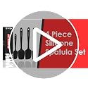 Silicone Spatula Set 600°F - High Heat Resistant Nonstick, Small and Large Kitchen Spatulas - Flexible BPA Free Professional Grade Cookware - Utensils for Cooking, Baking, Mixing(4 Pcs, Grey) - view 7