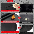 75 x 40 inch Under Grill Mats for Outdoor Grill, Double-Sided Fireproof, Oil and Waterproof Protective Mat for Grass and Deck, Outerdoor BBQ Fire Pit Fireplace Mat