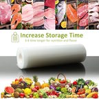 6 Pack 11"x20'(3Rolls) and 8"x20' (3Rolls)Thickened Vacuum Sealer Bags , Smell-Proof, Puncture Prevention, Heavy duty for POTANE, Food Saver, Great for Vacuum storage,Meal Prep or Sous Vide