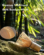 Matcha Whisk Set,Matcha Set,Matcha Kit,Matcha Bowl with Spout,Scoop,Sifter,Bamboo Whisk,Chasen Holder,Unique Gifts for Women Grifend,Gifts for Christmas, Birthday,Halloween(Black)