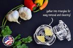 Nextrend Garlic Twister 4th Gen – Garlic Mincer & Garlic Press in One, for Ginger, Herbs, Nuts & more, BPA-Free, Dishwasher Safe, 3–5 Clove Capacity - Purple