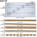 FUNSHOWCASE Chains Mold for Polyclay Air Dry Clay Plaster, 4719, 6 Trimmings #4719