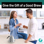 Coffee Gator Gooseneck Kettle with Thermometer - 40oz Premium Stainless Steel Pour Over Coffee Maker Kettles, Stove Top, w/Precision Drip Spout, for Drip Coffee, French Press, Tea Kettle, 5 Cup
