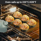 EUSOAR Disposable Ramekins, 200pcs 5oz Aluminum Cupcake Baking Cups Reusable, Mini Muffin Cups Cupcake Liners with Lids, Creme Brulee Containers Mold Tin, for Party Family Gathering Shower Catering