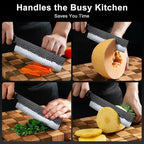 7 Inch Japanese Nakiri Knife, High Carbon Stainless Steel Kitchen Chopping Knife, Hand Forged of 5 Layers Professional Japanese Chef Knife, Comfortable Grip Rosewood Handle Vegetable knife