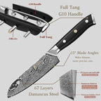 Wakoli NIT 2-Piece Kitchen Knife Set – Professional Damascus Chef Knives | 67-Layer VG10 Core Steel | Ergonomic G10 Handle | Santoku Knife & Small Santoku in Wooden Gift Box