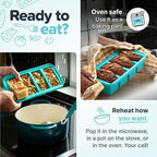 Souper Cubes 1 Cup Silicone Soup Freezer Molds with Lids - Soup Cubes with Steel Reinforced Rim - Perfect for Freezing Broth, Rice, Individual Portions, Meal Prepping and More - Aqua - 2-Pack