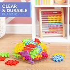 6 Pack Clear Plastic Organizer Bins with Handles for Home Organization. Storage Containers for Organizing Fridge, Freezer, Cabinet. Pantry, Great for Kitchen, Garage, Laundry Room. 10"x8"x5"