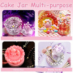 Heart Rose Jar Resin Mold with Lid ，Epoxy Resin Storage Box Casting Molds ，DIY Jewelry Container Silicone Mould (Castle Cake)