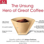 Melitta #4 Cone Coffee Filters, Natural Brown, 100 Count (Pack Of 6), 600 Total Filters - Fits all 8-12 Cup Cone Coffee Makers and Pour-Overs, Compostable, Tear-Resistant, Made in USA