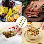 200 Pcs Mini Bamboo Tongs, 4 Inch Wooden Disposable Cooking Utensils, Charcuterie Boards Accessories, Natural Toast Tongs for Cooking and Serving Food