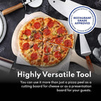 New Star Foodservice 50226 Restaurant-Grade Wooden Pizza Peel, 14" L x 12" W Plate, with 8" L Wooden Handle, 22" Overall Length