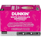 Dunkin’ White Chocolate Peppermint Artificially Flavored Coffee, K-Cup Pods, 60 Ct.