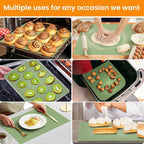 Silicone Baking Mat Roll - Non-stick Pastry Mat, Reusable Dough Rolling Mat Cookie Sheet, Non Slip Countertop Protector Mat, Counter Mat, Oven Mat