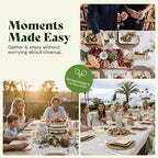 Chic Leaf Palm Leaf Plates Disposable Inch Square Pack Compostable Biodegradable & Eco Friendly Plates - Microwave Safe Disposable (10'' - 25 Pack)
