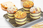Baking Sheet with Rack Set, Yododo Set of 4 (2 Sheets + 2 Racks), Stainless Steel Cookie Sheet Baking Pan Tray with Cooling Rack, Non Toxic & Heavy Duty & Easy Clean - Size of 9 inch