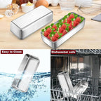 LIANYU 3 Pack Loaf Pans for Baking Bread 12 x 5 Inch, Stainless Steel Large Baking Pans Set, Deep Meatloaf Pans for Homemade Bread, Cakes, Sandwich, Solid & Durable, Dishwasher Safe
